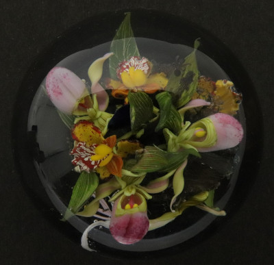 Image for Lot Paul Stankard Flower Bouquet Paperweight