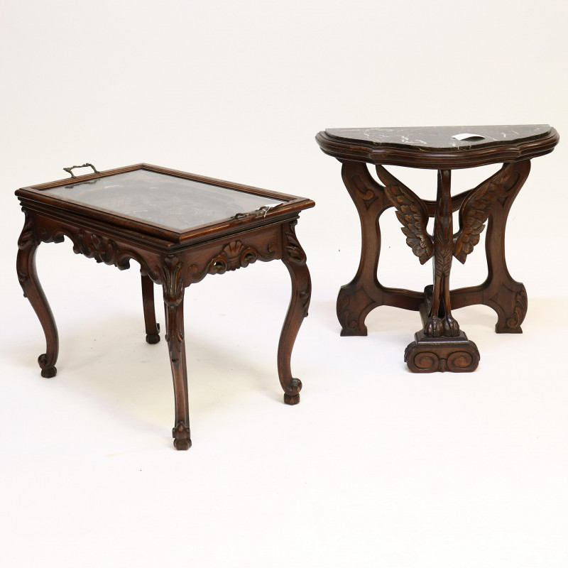 Image 1 of lot 2 Small Walnut End Tables