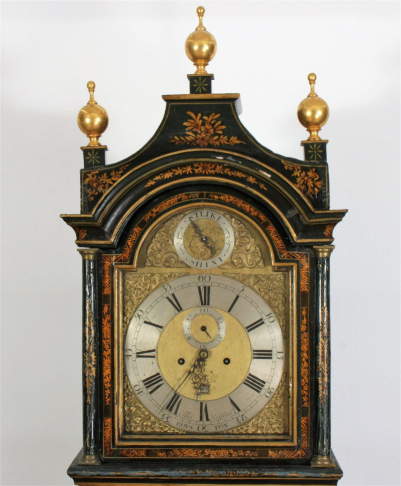 Image 1 of lot 18th C. Chinoiserie Tall Case Clock