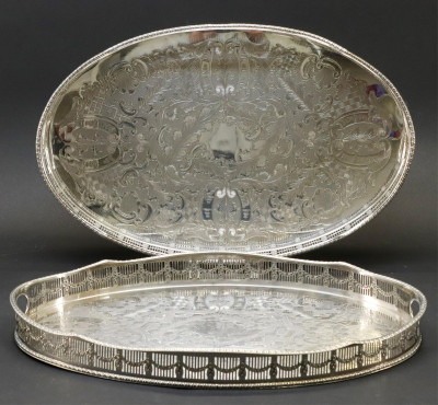 Image for Lot Pair of Sheffield Silverplate Trays