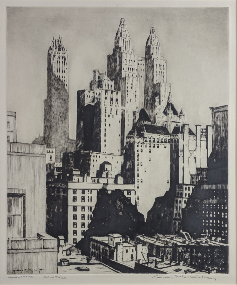 Image 2 of lot Lawrence Nelson WILBUR - Manhattan Mountains (1938)