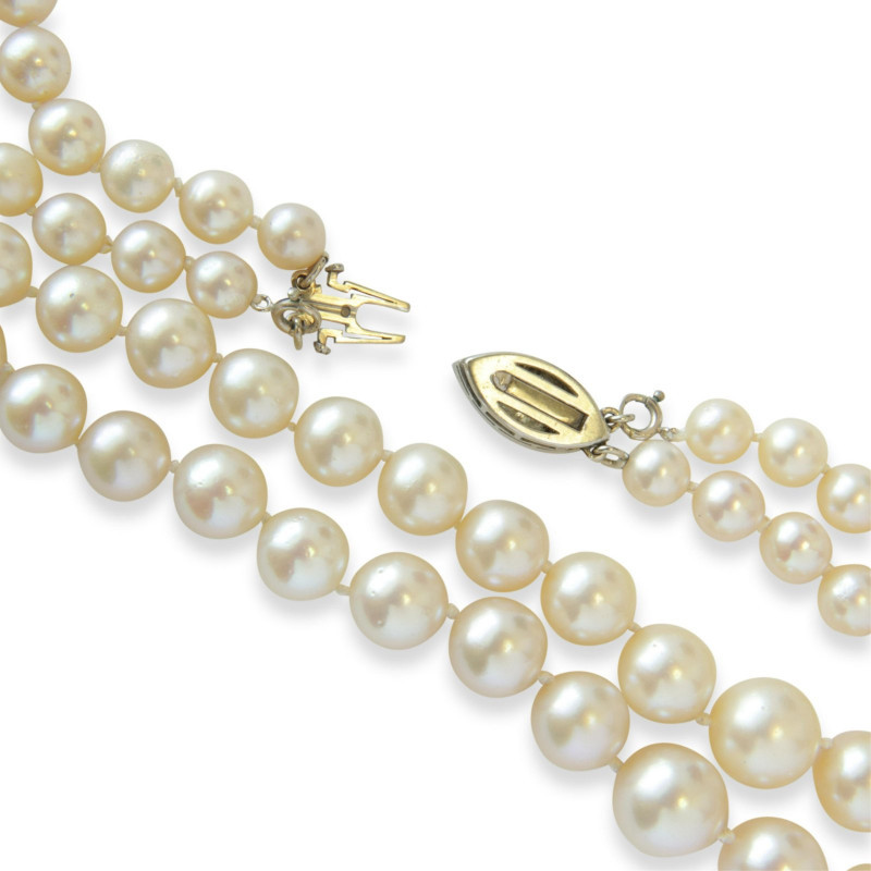 Image 3 of lot 1 ct Diamond and Pearl Necklace