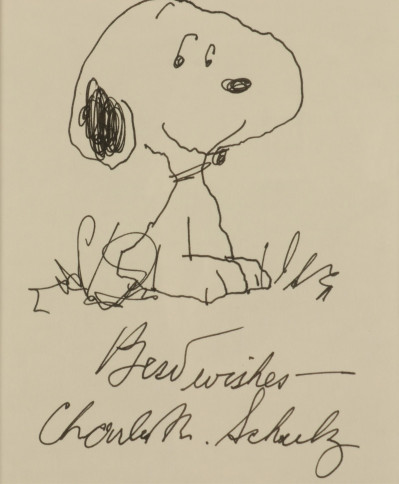 Charles. M. Schulz - Snoopy - ink on paper