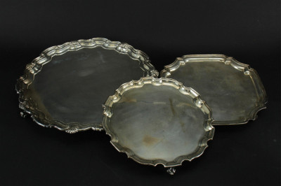 Image for Lot English Sterling Silver Salvers