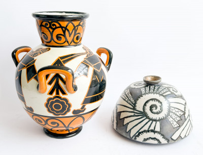 Image 2 of lot 2 HB Quimper Pottery Vases