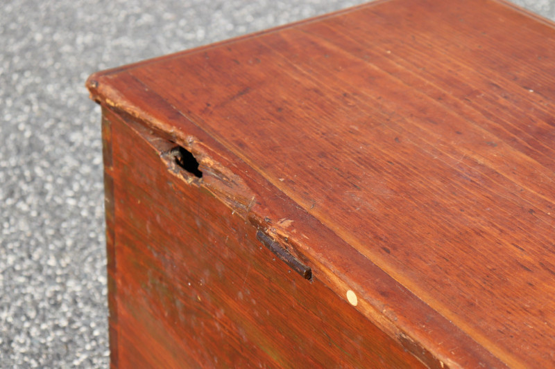 Image 7 of lot 19th C. Pine Sea Chest