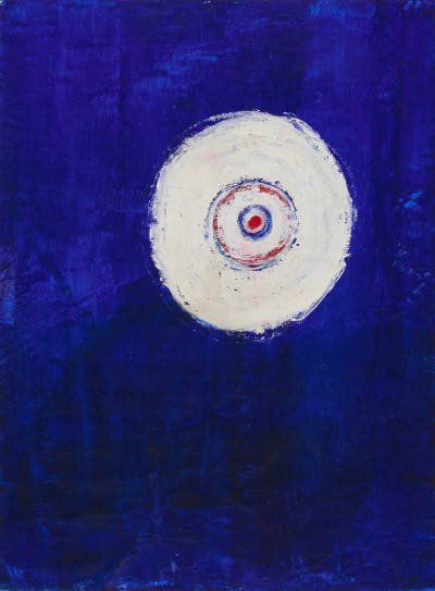 Image for Lot Unknown Artist - Untitled (White circle on blue)