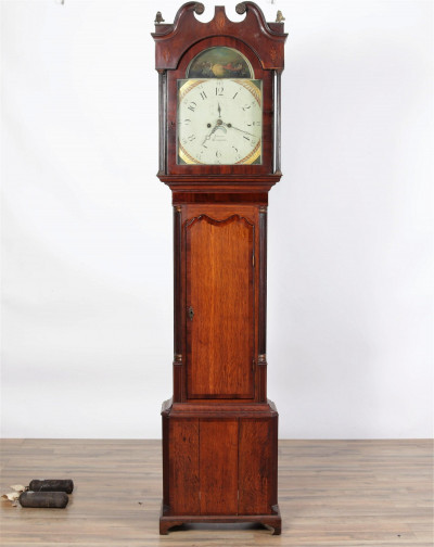 Image for Lot George III Inlaid Tall Case Clock, 18th C., Congle