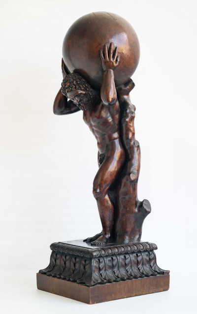 Title Italian Carved Walnut Figure of Atlas / Artist