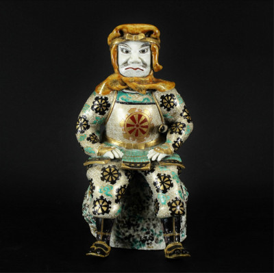 Image for Lot Japanese Porcelain Samurai Figure