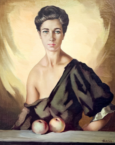 Domingo Huetos - Woman with Apples