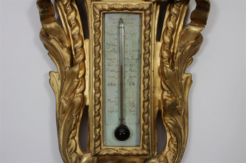 Image 5 of lot 19th C French Gilt Barometer, Parle Sr Carcany