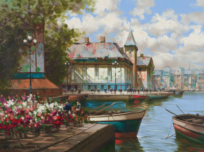 Image for Lot Pierre Latour - Flower Market Barge