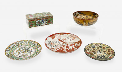 Image for Lot Japanese and Chinese Ceramic Table Articles, 5 Pieces