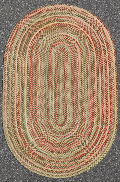Image for Lot Braided Wool Oval Rug 5 x 7-10