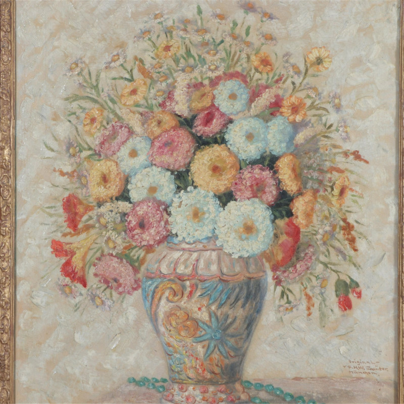F.W. Schutter - Still Life of Flower Filled Vase