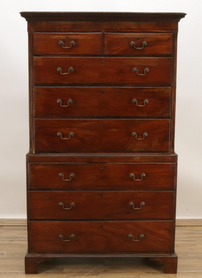 Image for Lot George III Mahogany Chest on Chest 18th C
