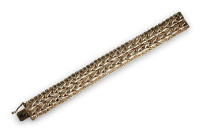 14K Gold Strap Bracelet