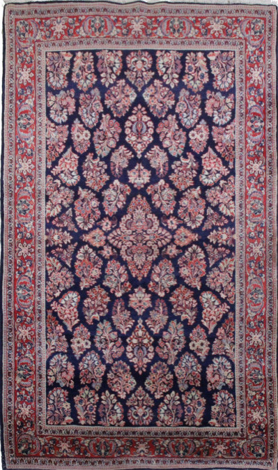 Image for Lot Antique Persian Kashan Rug 4-2 x 6-3