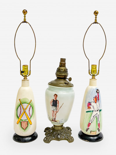 Image for Lot 3 Sports Theme Table Lamps