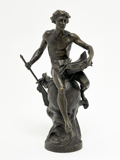 Image for Lot French Bronze Figure, Labor Omnia Regit