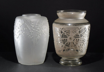 Image for Lot Two French Art Deco Acid Etched Vases, c.1930