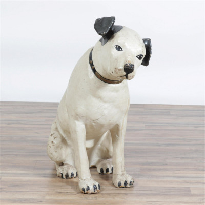 Image for Lot Large Papier Mache Nipper RCA Victor Dog