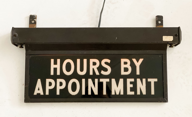 Image 4 of lot &apos;Hours By Appointment&apos; Illuminated Sign