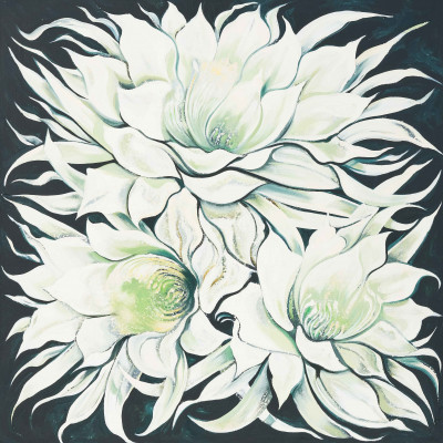 Title Lowell Nesbitt - Nocturnal Cactus Flowers / Artist