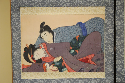 Image 2 of lot 2 Japanese Watercolor Scrolls of Women