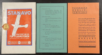 Image 3 of lot 1930 German AERO-CLUB Program Book & Ephemera