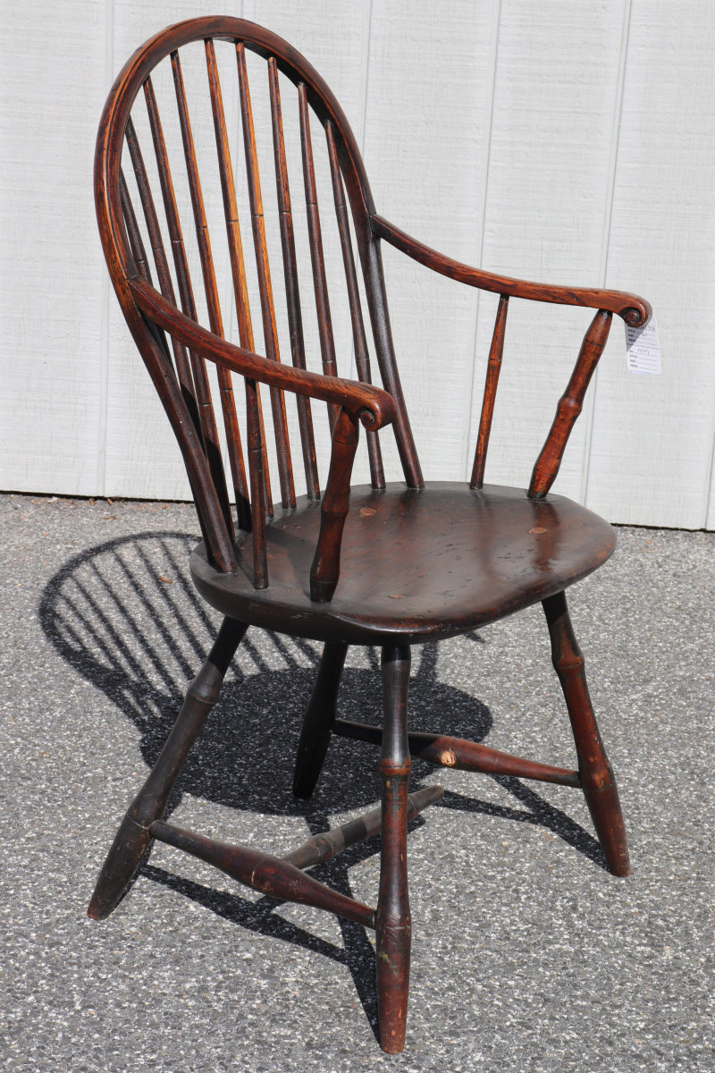 Image 2 of lot 18-19th C. English Oak Turned Windsor Chair