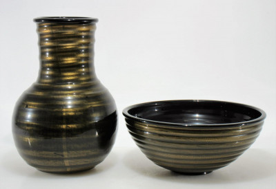 Image for Lot Archimede Seguso - Murano Glass Bowl & Vase