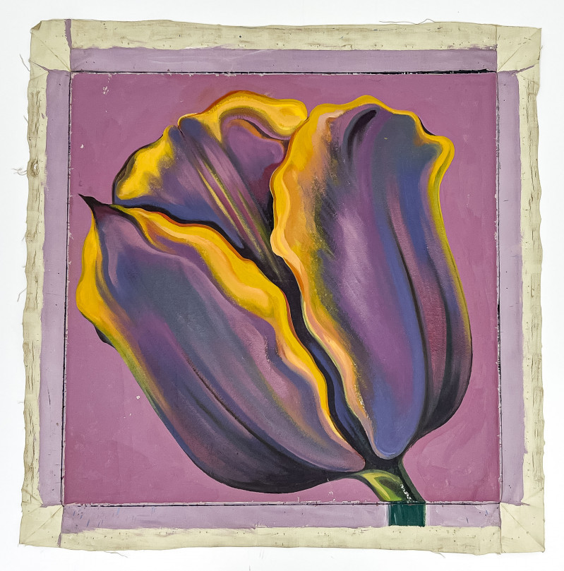 Lowell Nesbitt - Violet and Gold Tulip