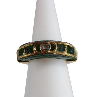 Image for Lot Carved Emerald Ring