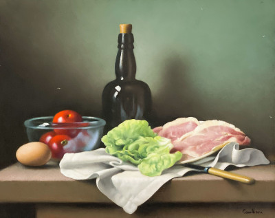 Image for Lot Christopher Cawthorn - Untitled Still Life (Luncheon)
