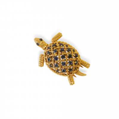 Image for Lot Cartier  18k Gold Turtle Brooch