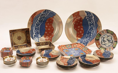 Image for Lot Contemporary Japanese Porcelain Dishes/Bowls