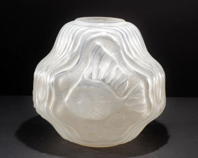 Image for Lot Andre Hunebelle - Fish Glass Vase, c.1930