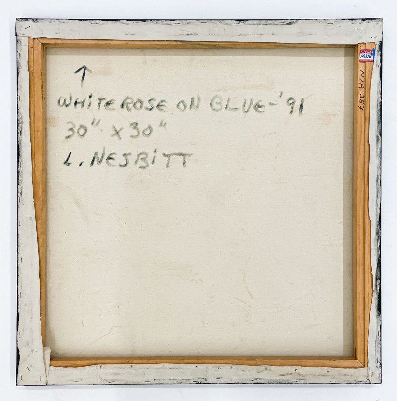 Lowell Nesbitt - White Rose on Blue