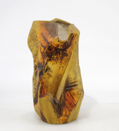 Image for Lot Marcello Fantoni - Yellow Ground Pottery Vase
