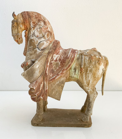 Image for Lot Chinese Pottery Caparisoned Horse