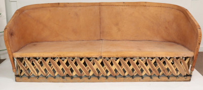 Image for Lot Mexican Equipale Sofa