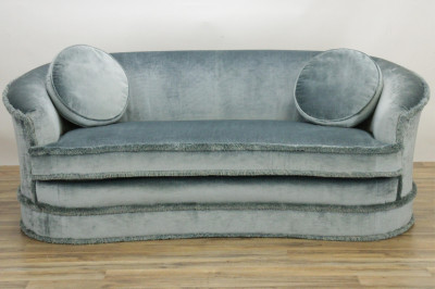 Image for Lot Mason-Art New York Blue Velvet Sofa