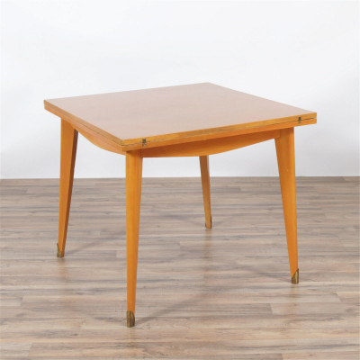 Title Mid Century Modern Wooden Flip Top Dining Table / Artist