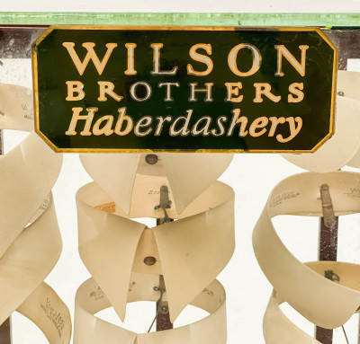 Wilson Brothers Haberdashery Shirt Collar Display
