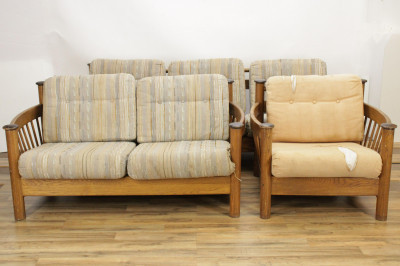 Image for Lot Conant Ball Sofa Loveseat and Ottoman