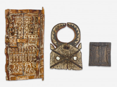 Image for Lot Dogon Door and 2 decorative African wall hanging items