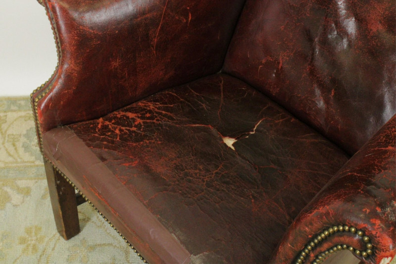 Image 4 of lot 18th C. George III Mahogany Wing Chair