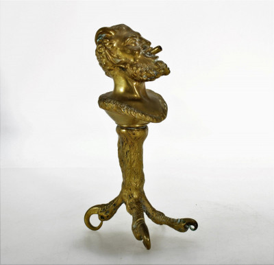 Image for Lot Cast Brass Devil & Talon Cigar Lighter, 19/20 C.